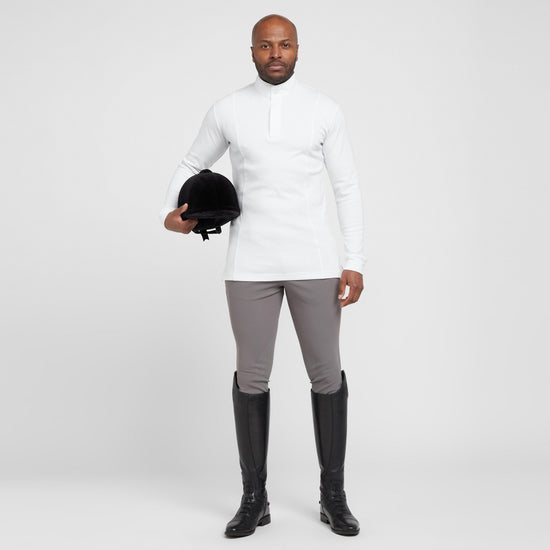 Mens Tri Factor Knee Patch Breeches Plum Grey