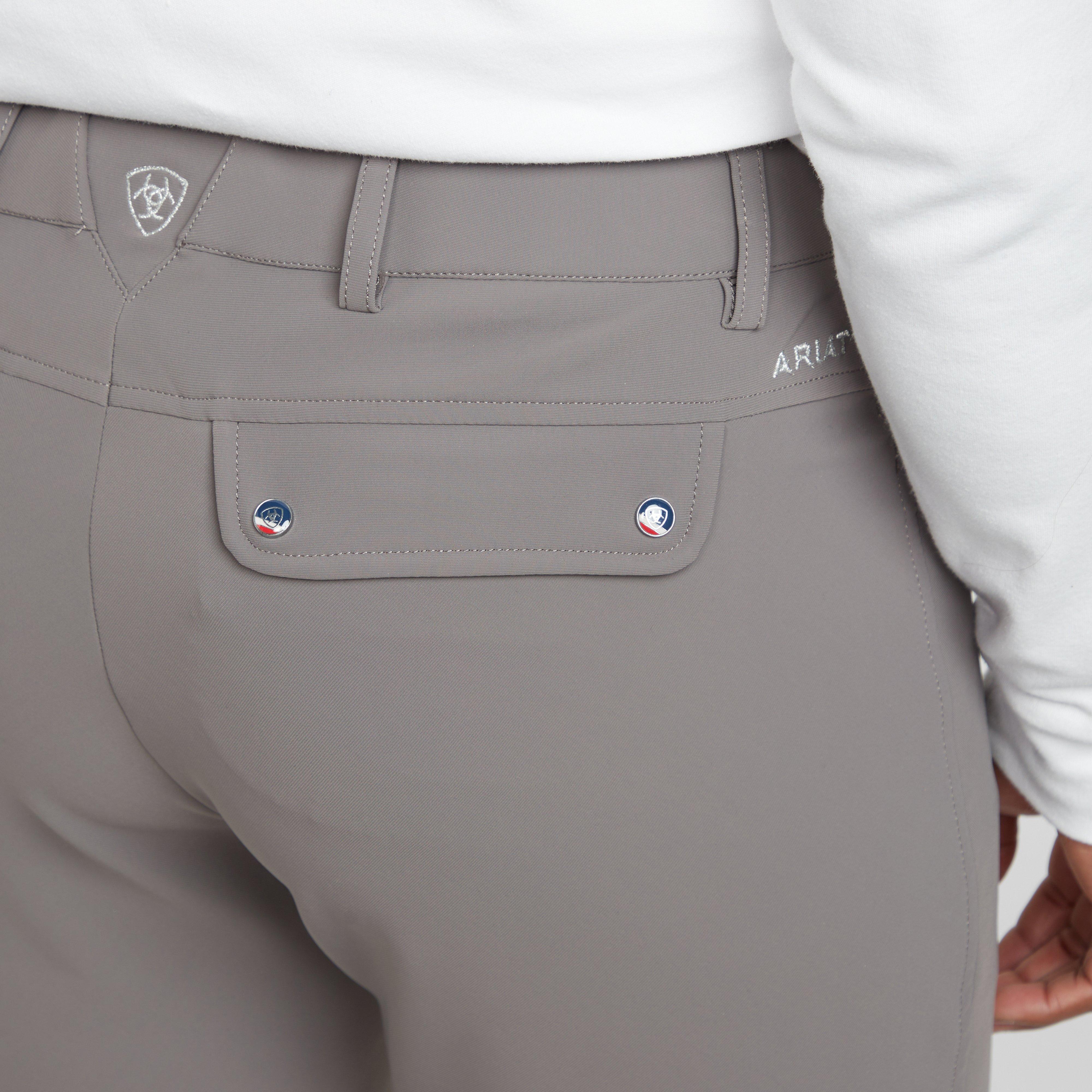 Mens Tri Factor Knee Patch Breeches Plum Grey