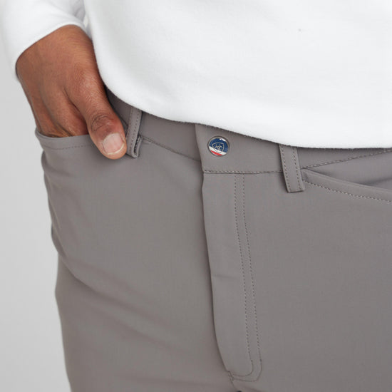 Mens Tri Factor Knee Patch Breeches Plum Grey