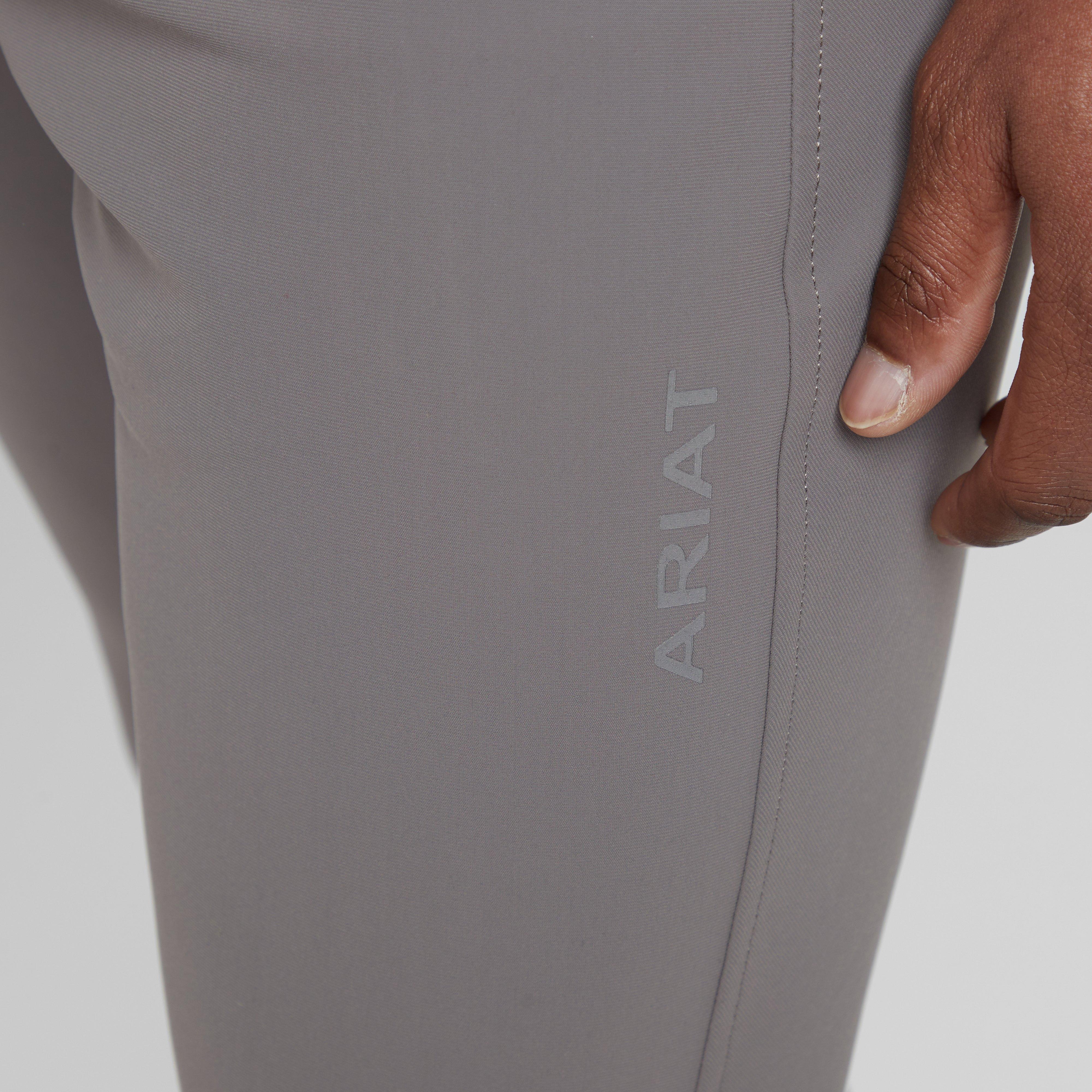 Mens Tri Factor Knee Patch Breeches Plum Grey