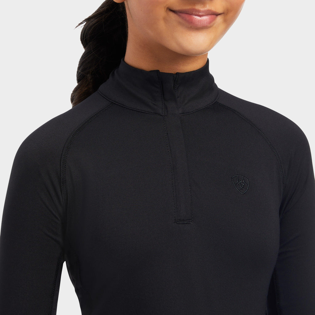 Kids Lowell 2.0 1/4 Zip Baselayer Black