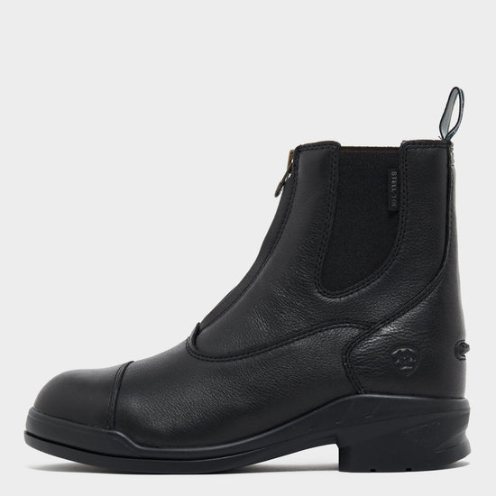 Womens Heritage IV Steel Toe Zip Paddock Boot Black