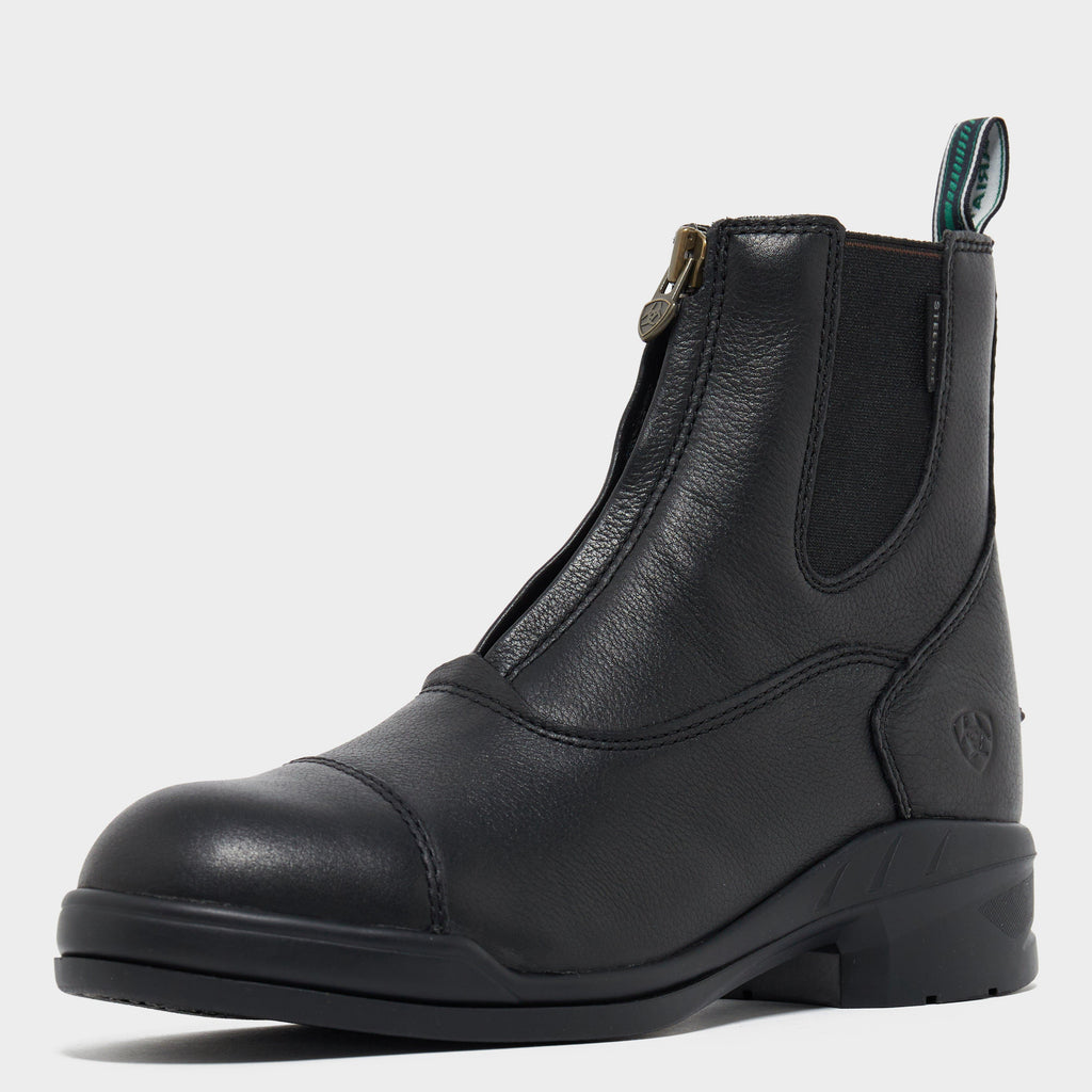 Womens Heritage IV Steel Toe Zip Paddock Boot Black