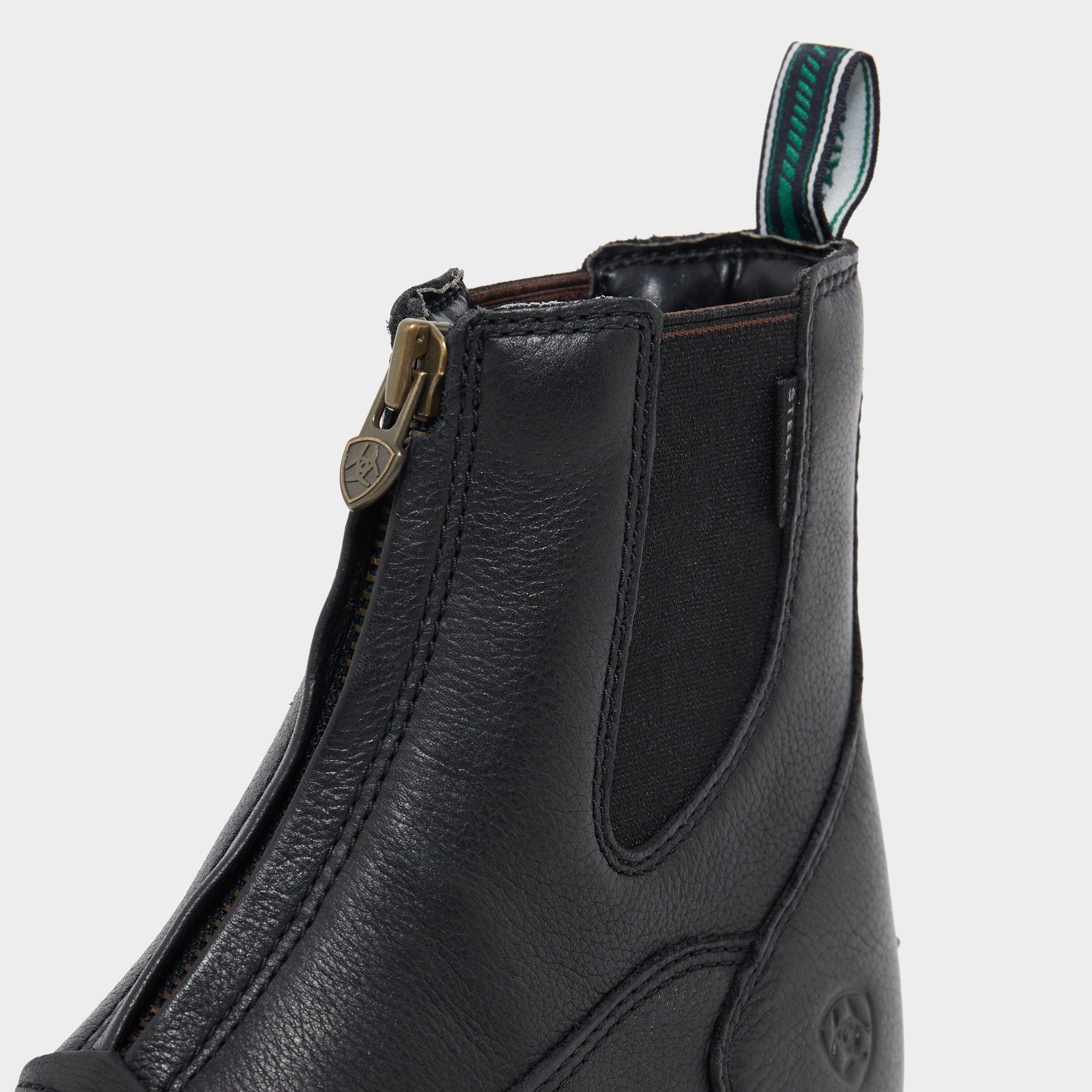 Womens Heritage IV Steel Toe Zip Paddock Boot Black