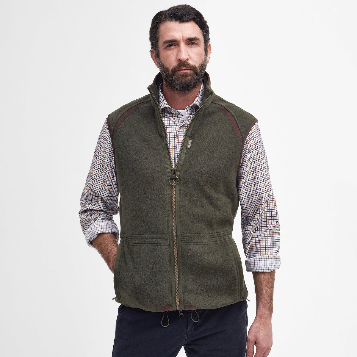 Mens Langdale Fleece Gilet Olive