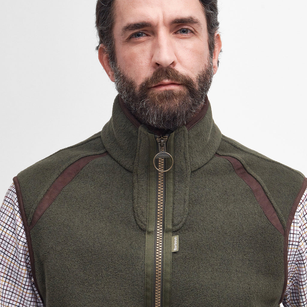 Mens Langdale Fleece Gilet Olive