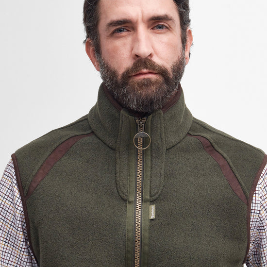 Mens Langdale Fleece Gilet Olive