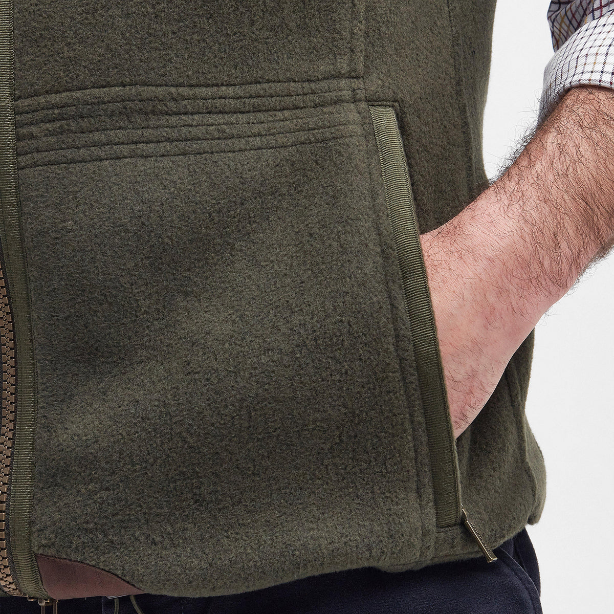 Mens Langdale Fleece Gilet Olive