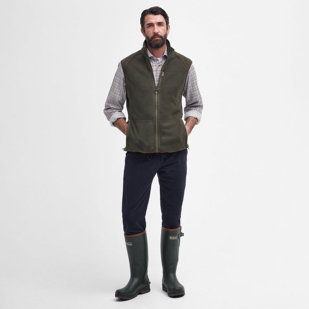 Mens Langdale Fleece Gilet Olive