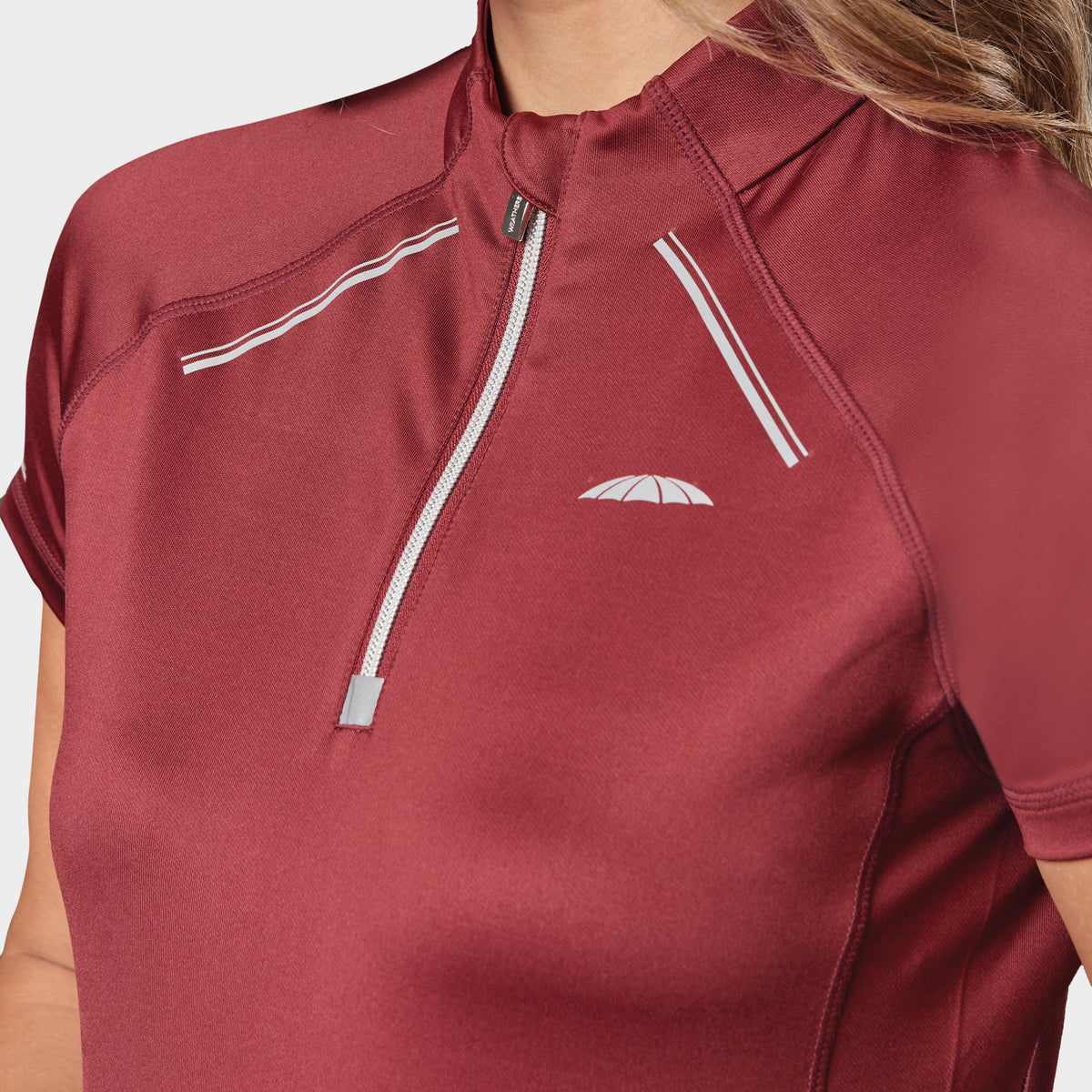 Womens Victoria Premium Short Sleeve Top Maroon