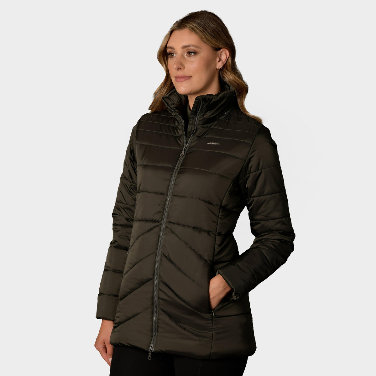 Womens Harlow Puffer Jacket Olive