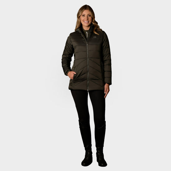 Womens Harlow Puffer Jacket Olive
