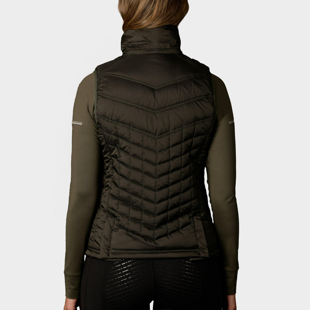 Womens Gia Puffer Vest Olive