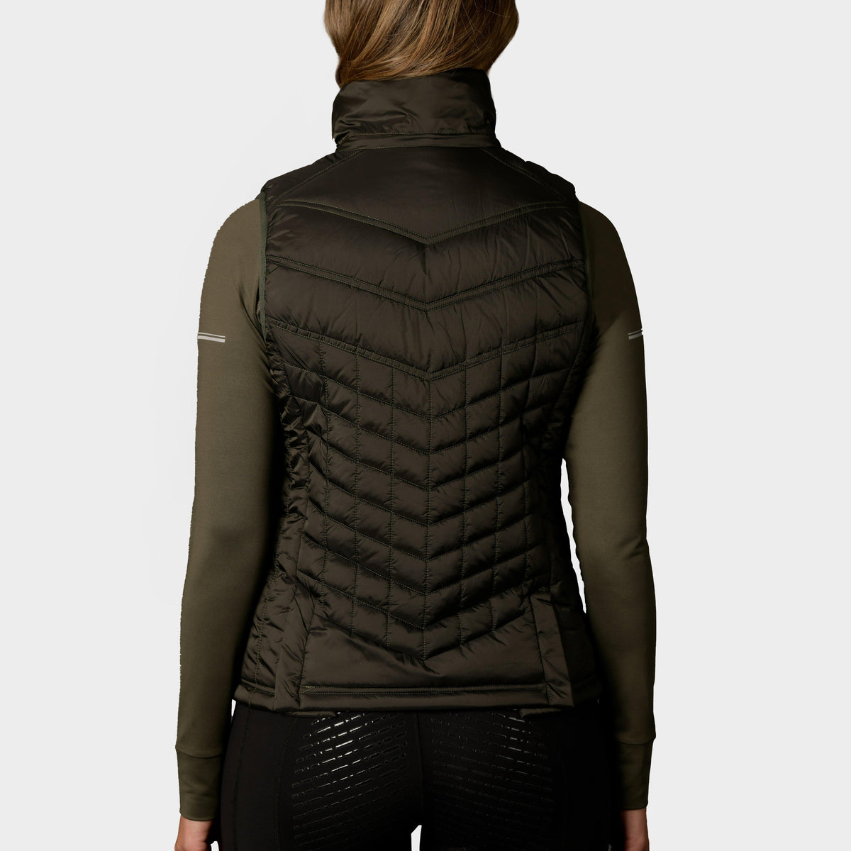 Womens Gia Puffer Vest Olive