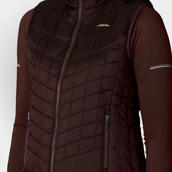 Womens Gia Puffer Vest Mulberry
