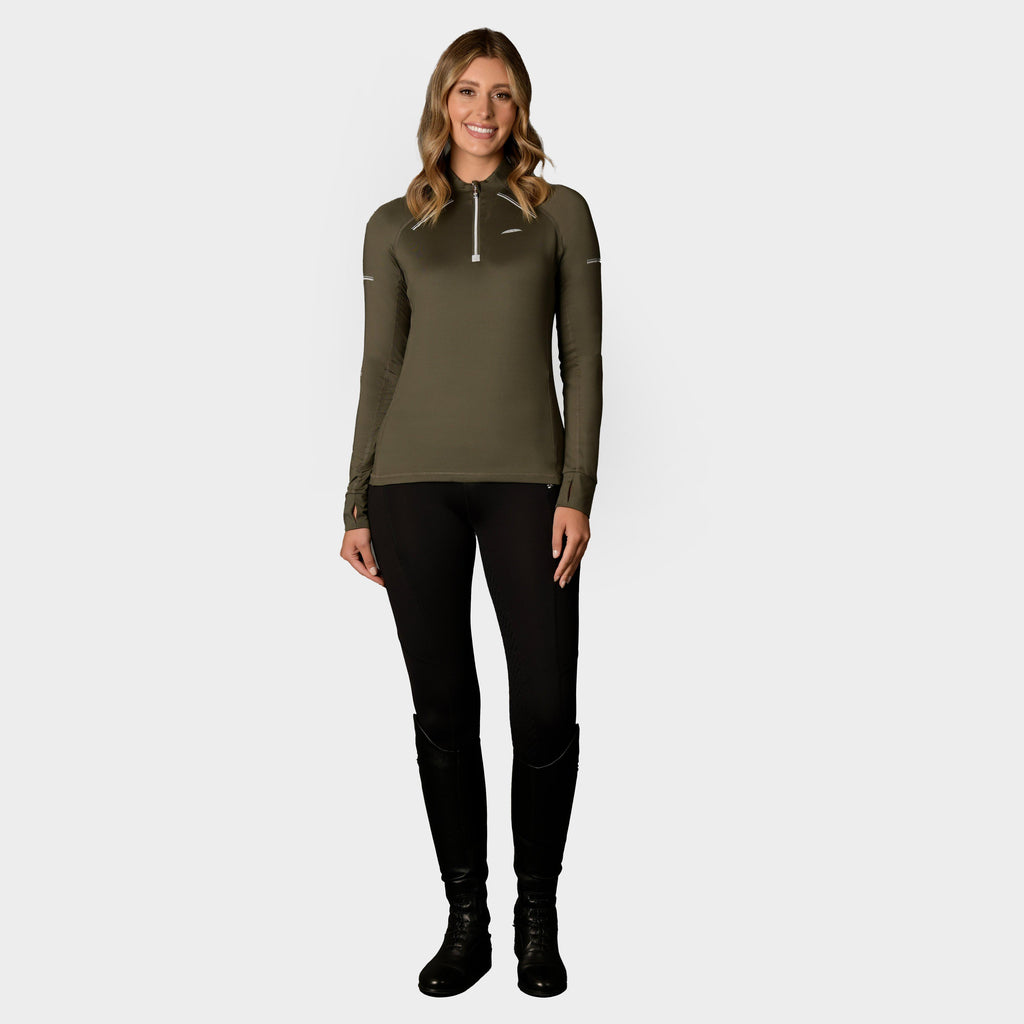 Womens Victoria Premium Thermal Base Layer Olive