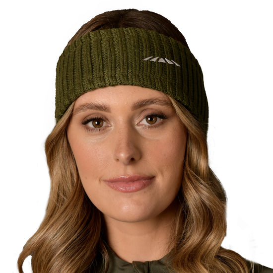 Womens Knit Headband Olive