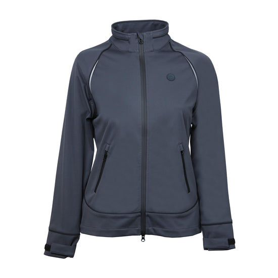 Womens Rylie Piping Trim Soft Zip Jacket Asphalt/Black