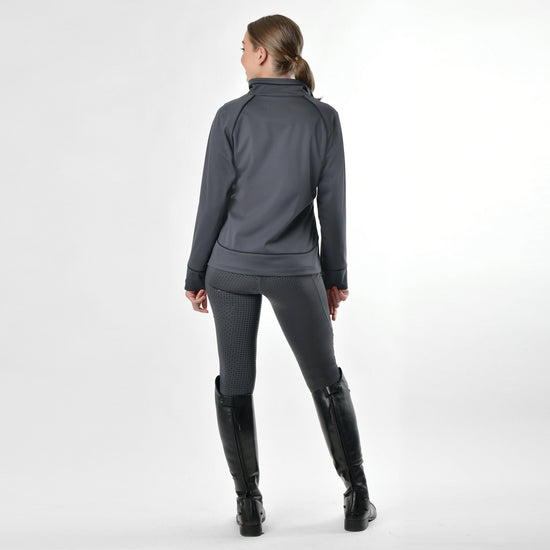 Womens Rylie Piping Trim Soft Zip Jacket Asphalt/Black