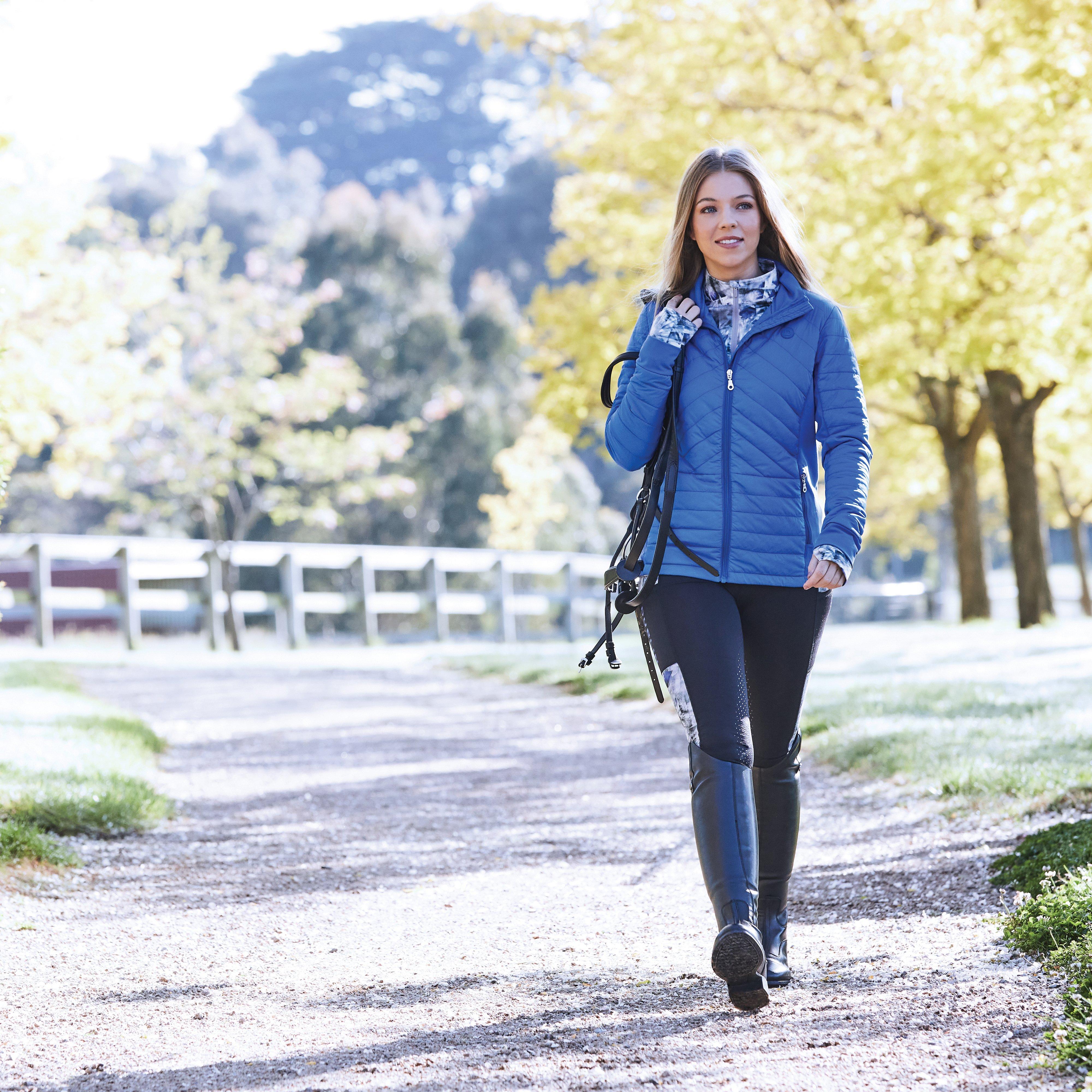 Womens Lia Hybrid Quilted Jacket Cobalt