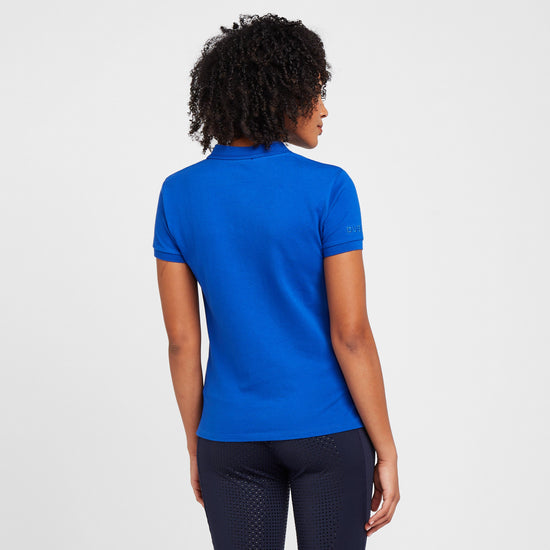 Womens Lily Cap Sleeve Polo Blue