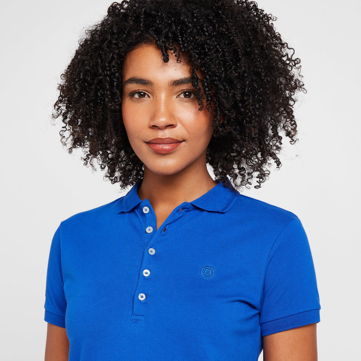 Womens Lily Cap Sleeve Polo Blue