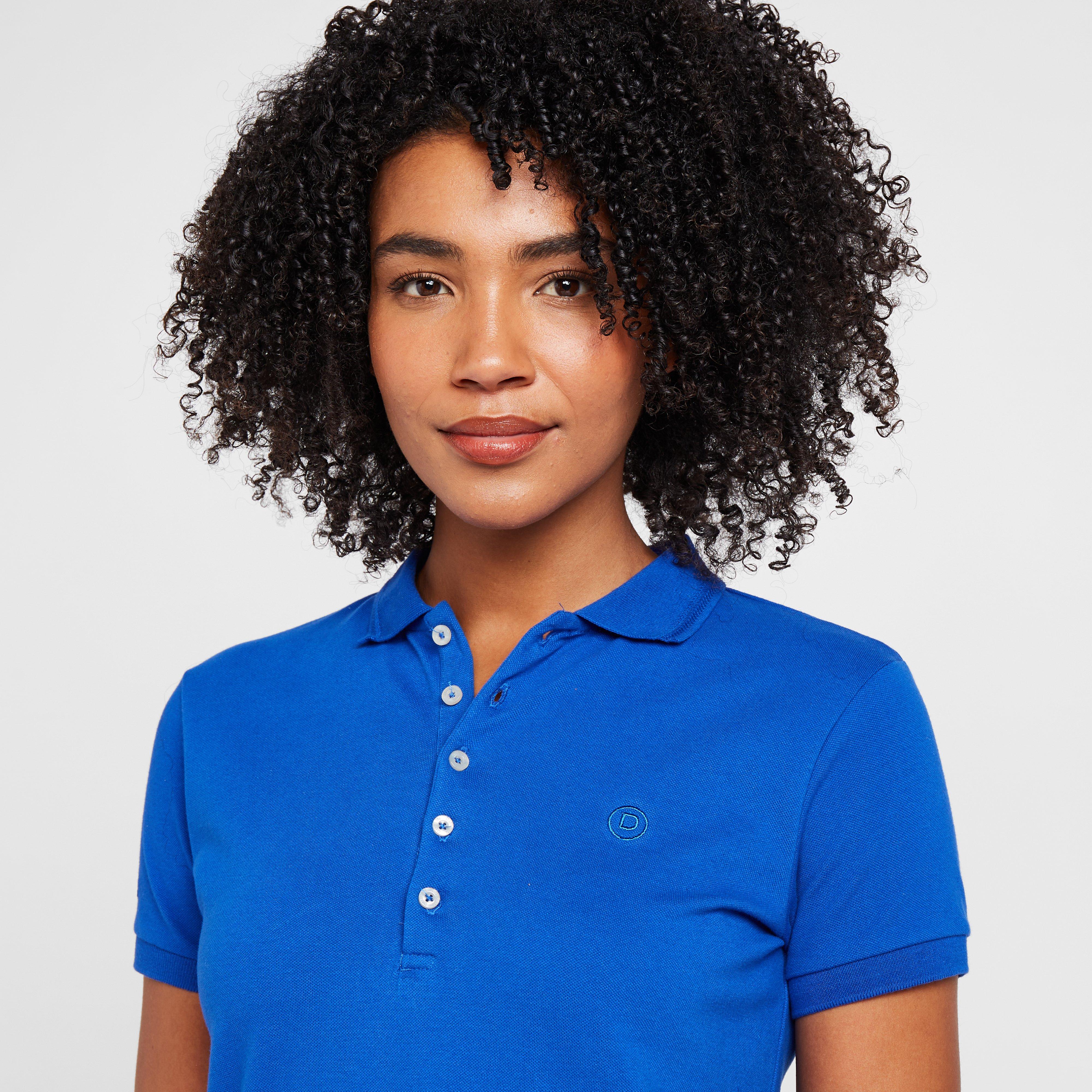 Womens Lily Cap Sleeve Polo Blue