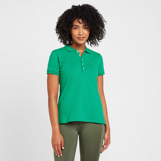 Womens Lily Cap Sleeve Polo Green