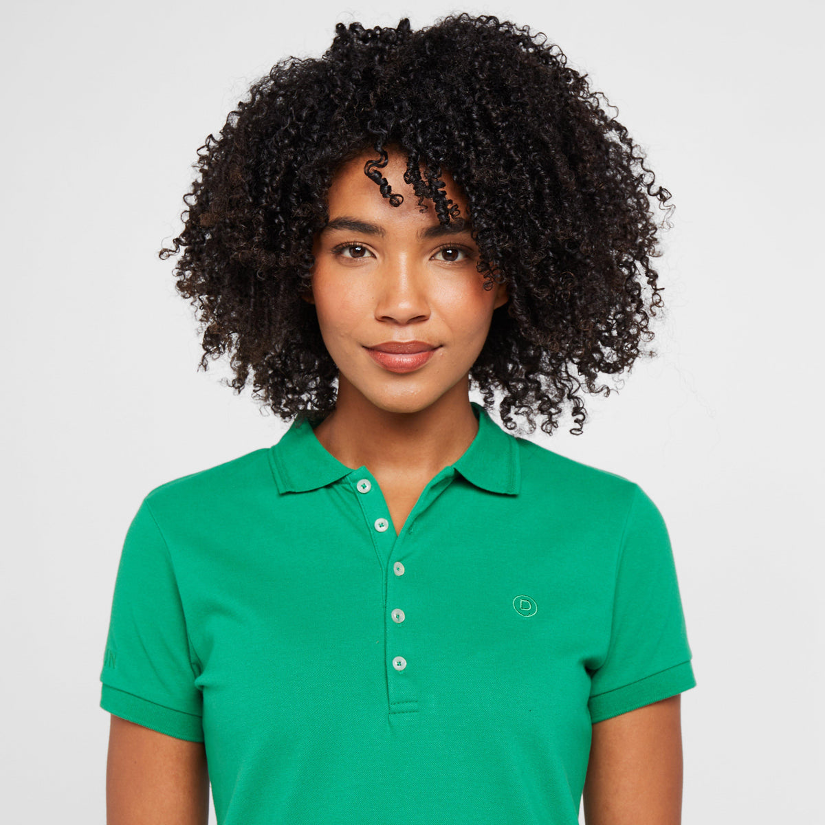 Womens Lily Cap Sleeve Polo Green