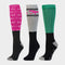 Womens 3 Pack Socks Fuchsia Bits