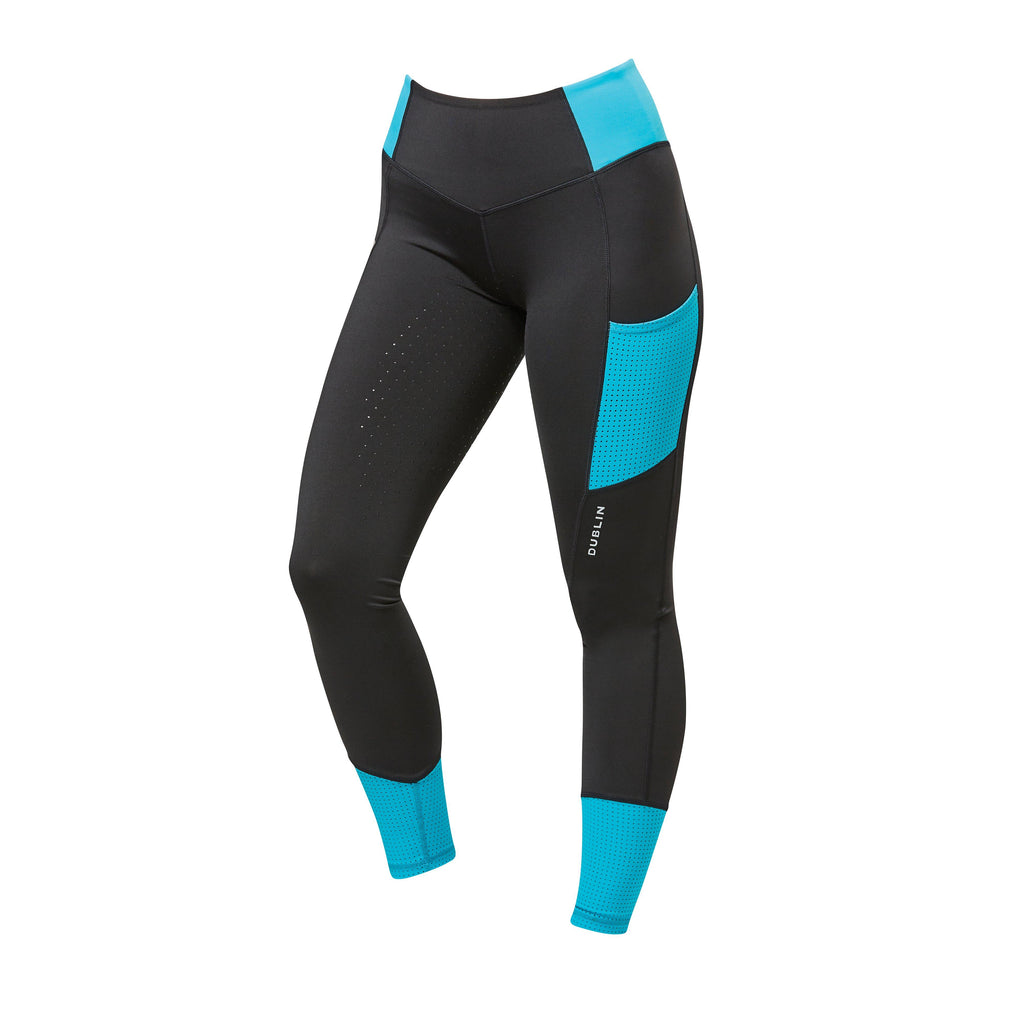 Women's Power Performance Midrise Tights Black/Blue