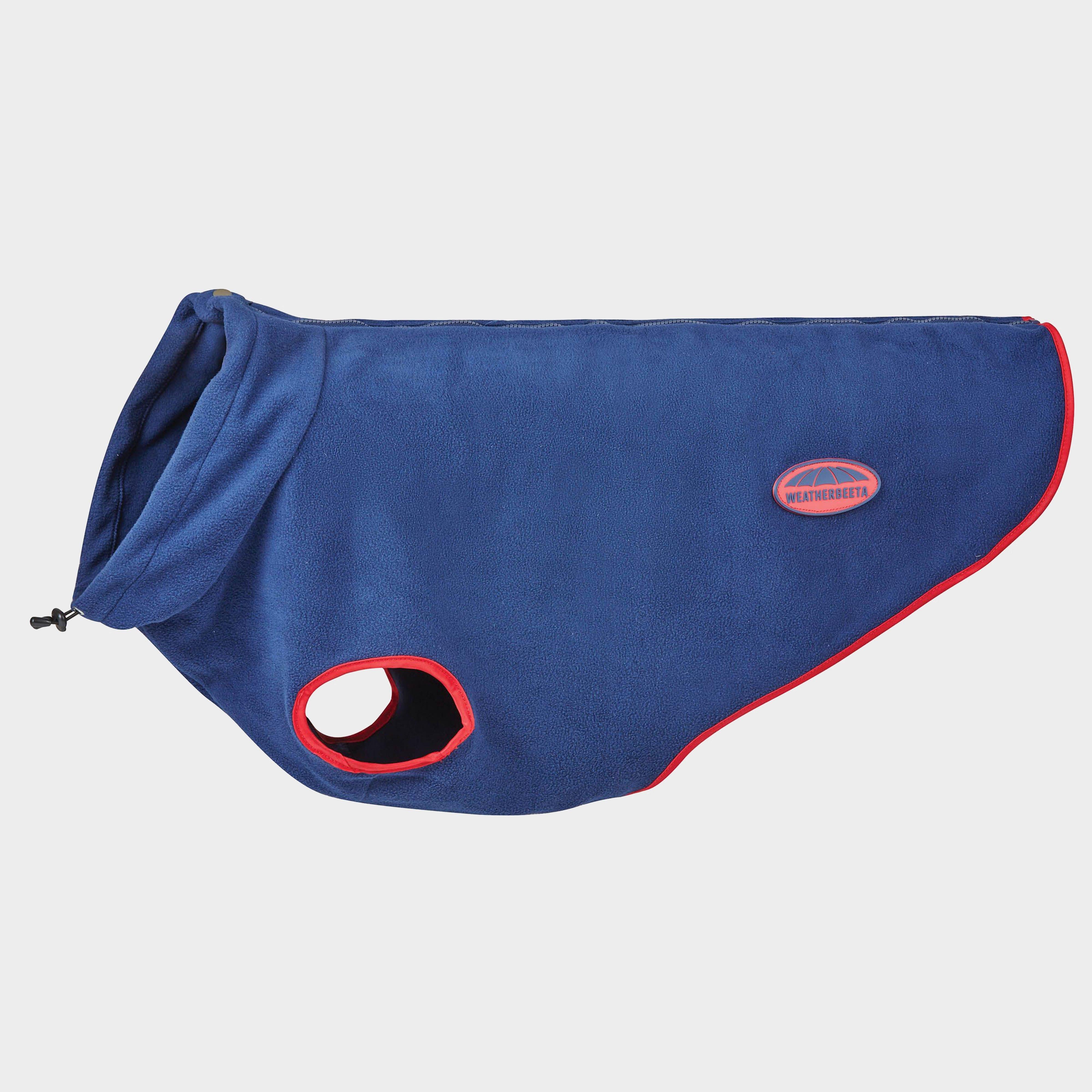 ComFiTec Fleece Zip Dog Coat Navy/Red