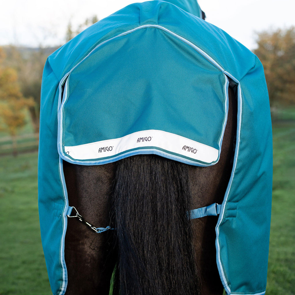 Amigo® Bravo 12 Plus 400g Heavyweight Detach-A-Neck Turnout Rug Teal