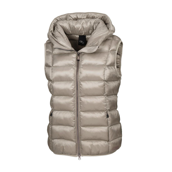 Womens Quilted Sia Gilet Ash Gold