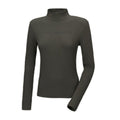 Womens Sam Ribbed Long Sleeved Shirt Black Olive