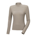 Womens Sam Ribbed Long Sleeved Shirt Ash Gold