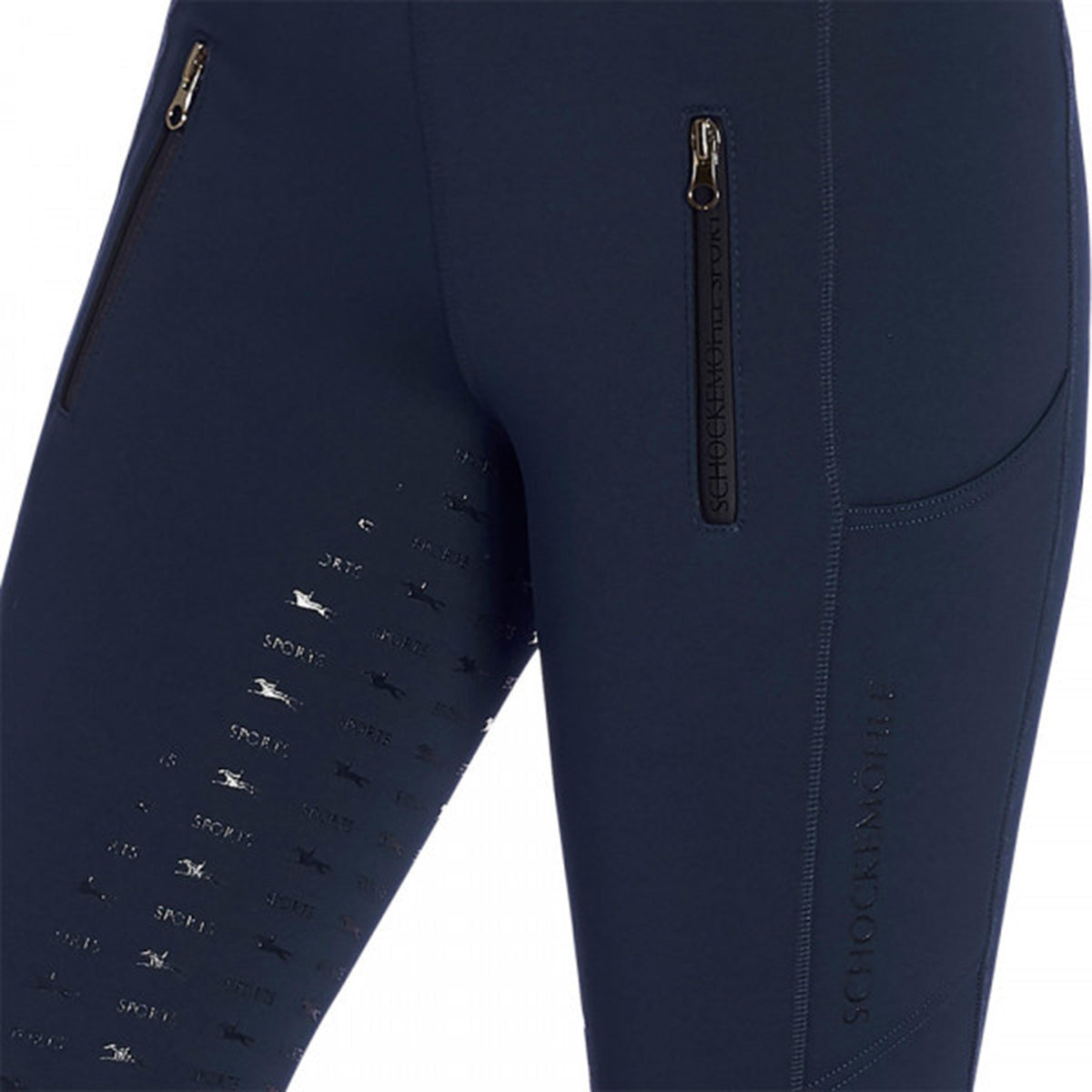Womens Sporty Winter Riding Tights Blue Night