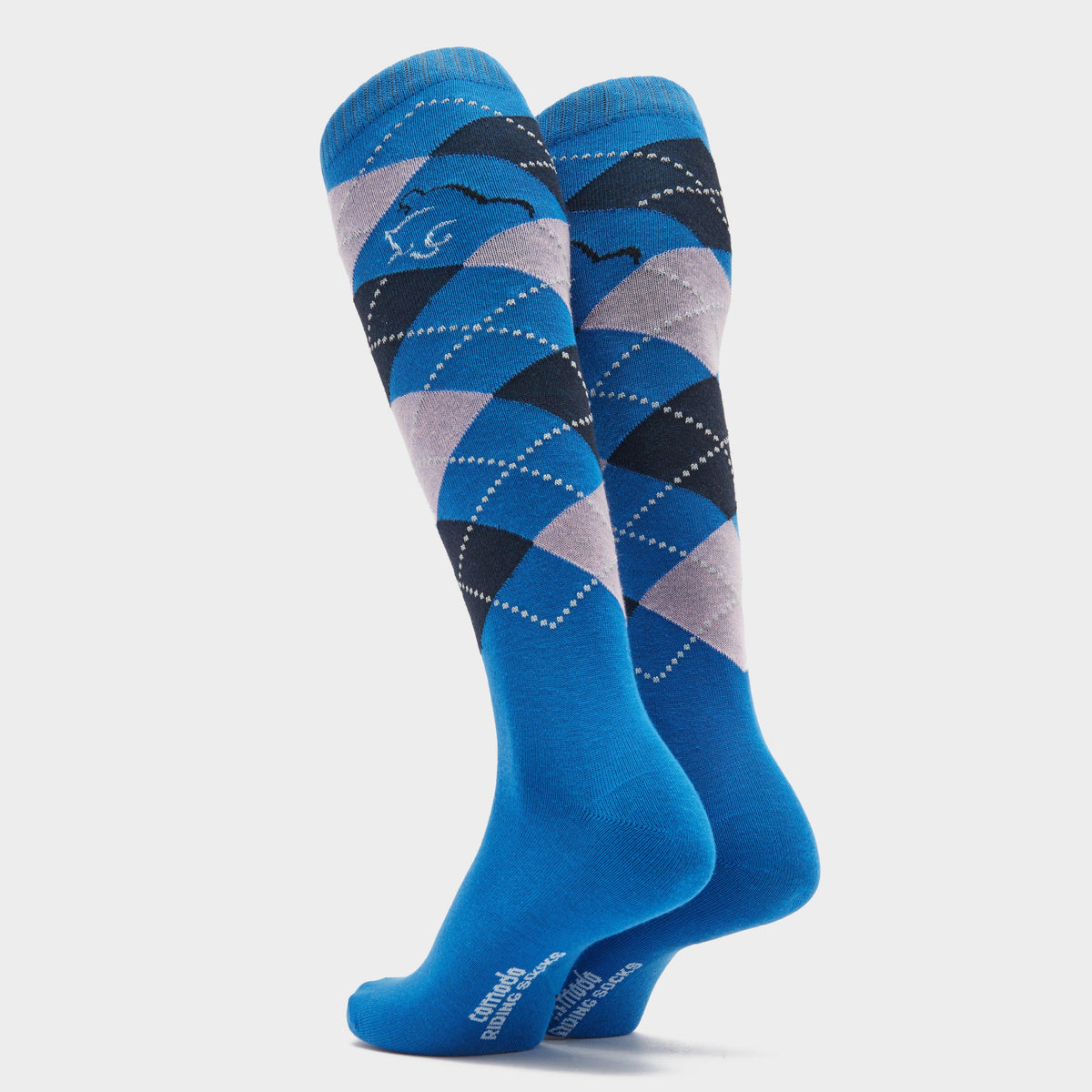 Kids Argyle Cotton Socks Blue