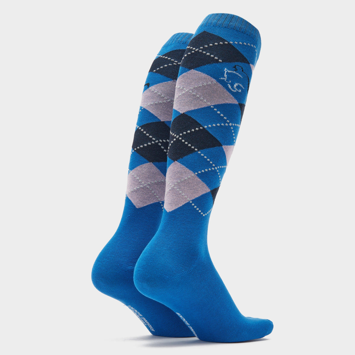 Kids Argyle Cotton Socks Blue