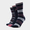 Womens Stripe Socks 3 Pack Navy