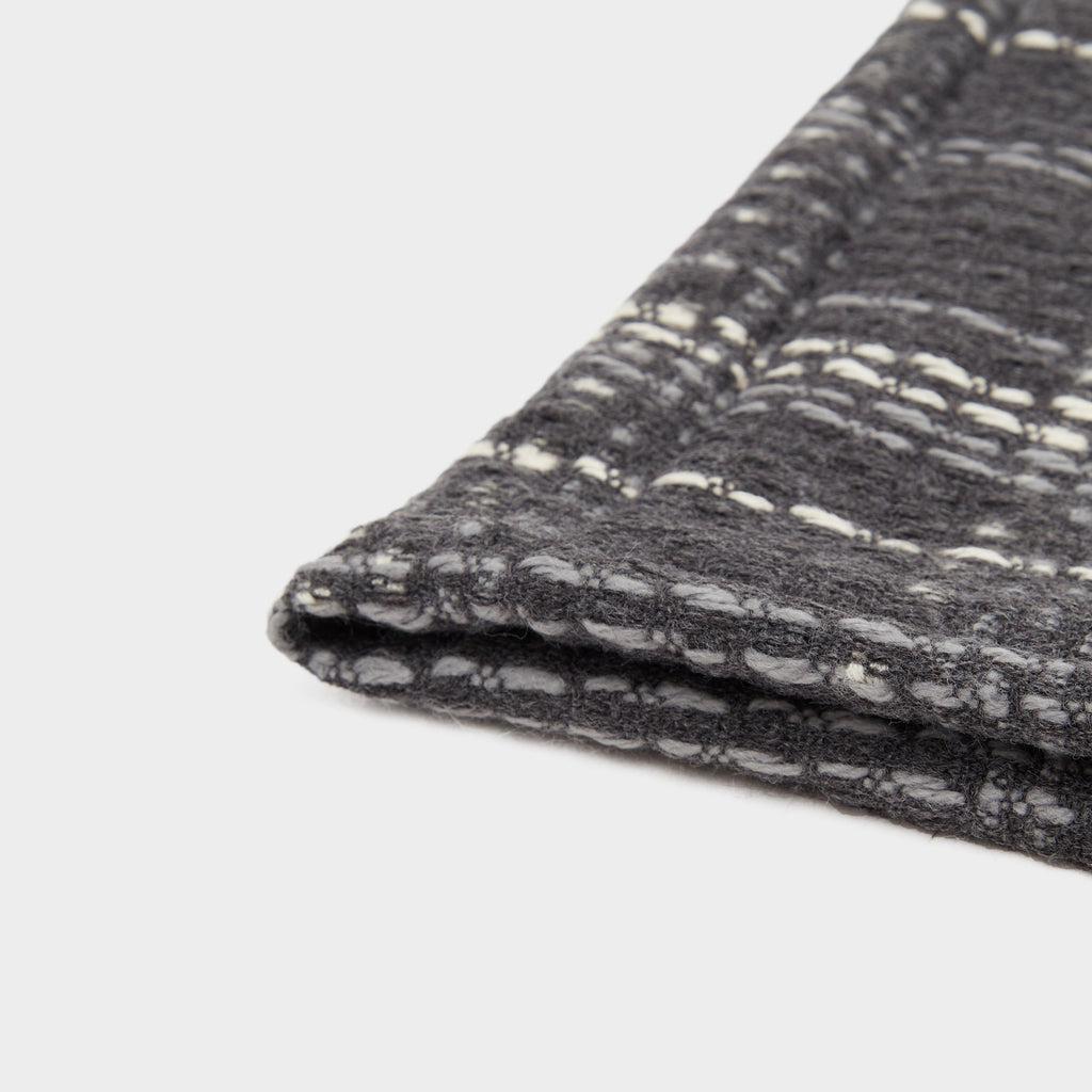 Womens Woven Scarf Black Chequered