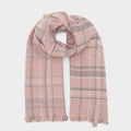 Womens Woven Scarf Pink Chequered