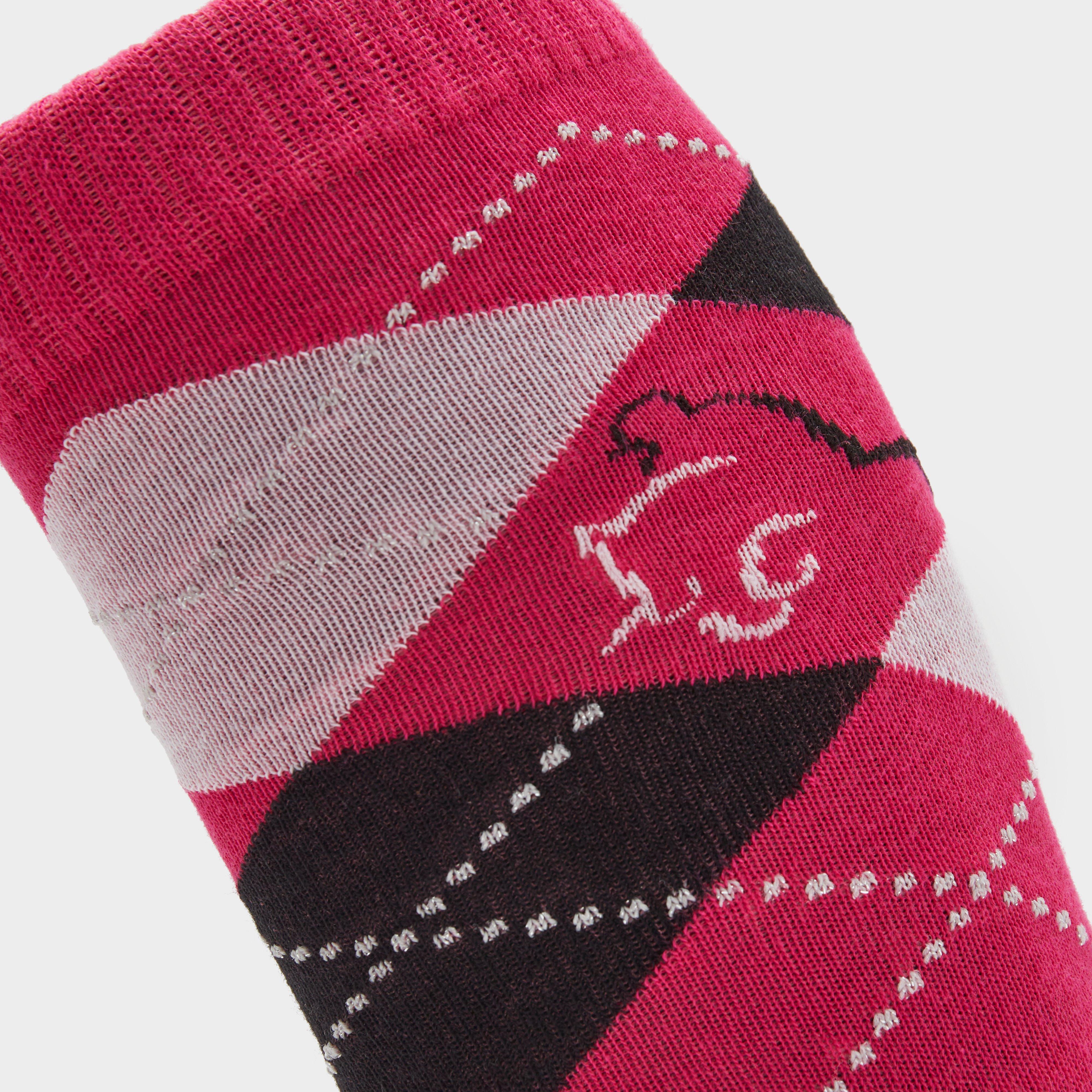 Kids Argyle Cotton Socks Pink