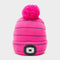 Kids Vision Stripe LED Pom Hat Pink
