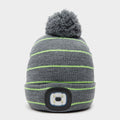 Kids Vision Stripe LED Pom Hat Grey