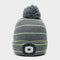 Kids Vision Stripe LED Pom Hat Grey