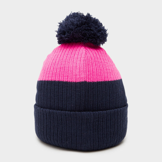 Womens Waterproof LED Pom Hat Navy/Pink