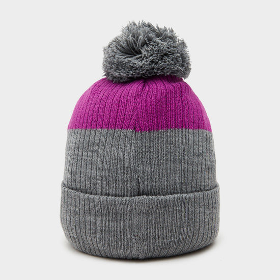 Womens Waterproof LED Pom Hat Grey/Purple