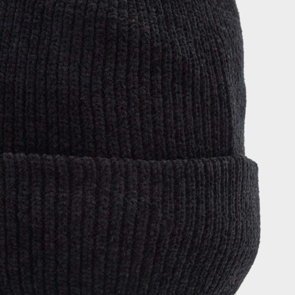 Womens Chenille Thermal Hat Black