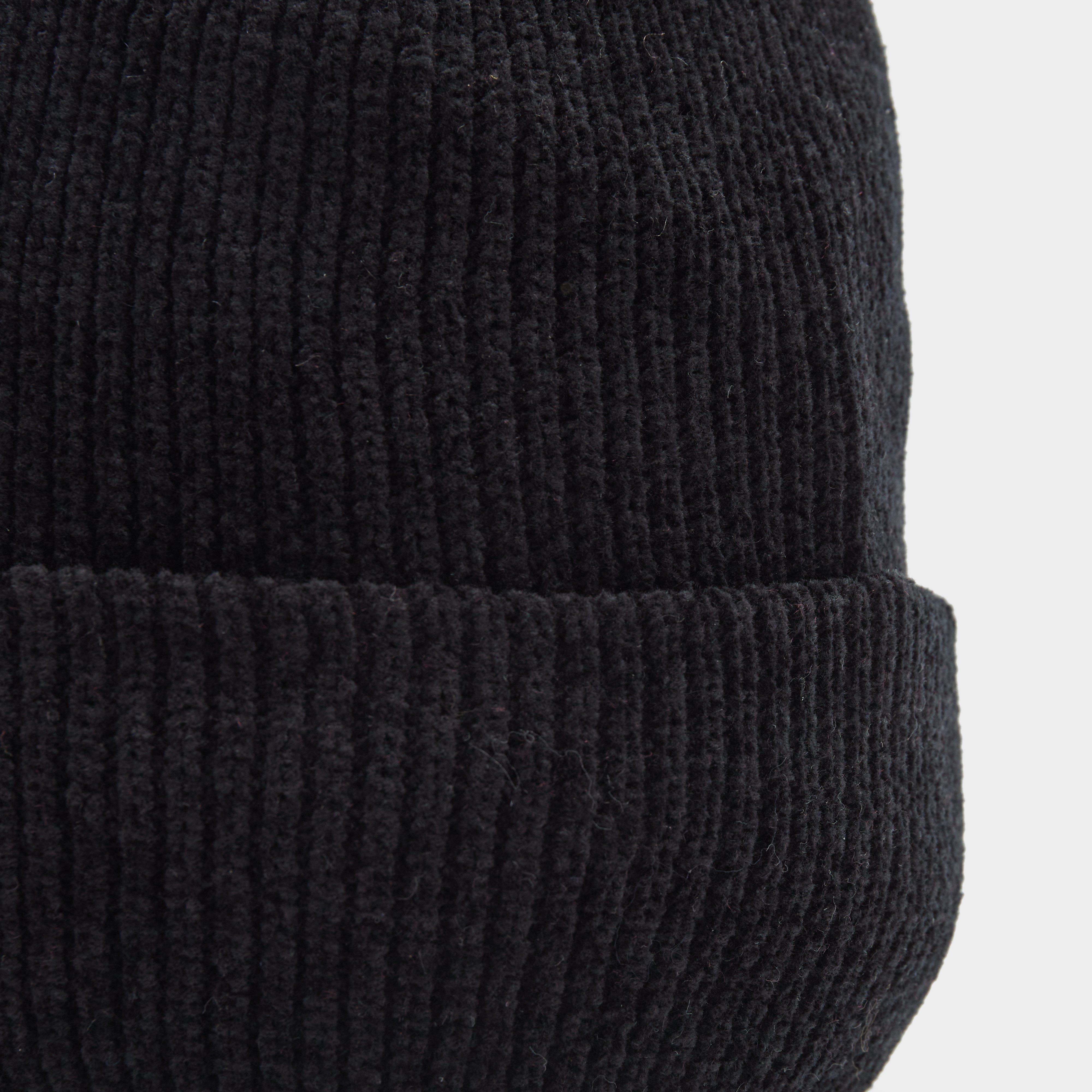 Womens Chenille Thermal Hat Black